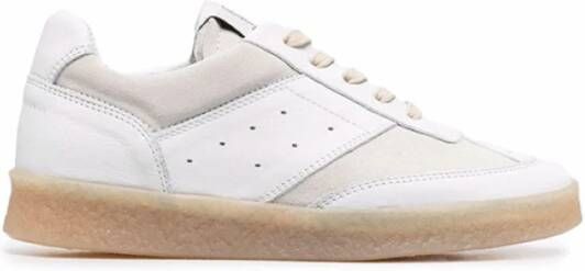 MM6 Maison Margiela Geperforeerde leren sneakers White Dames