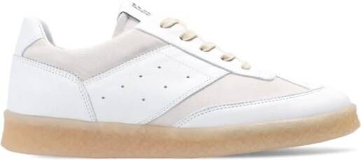 MM6 Maison Margiela Geperforeerde leren sneakers White Dames