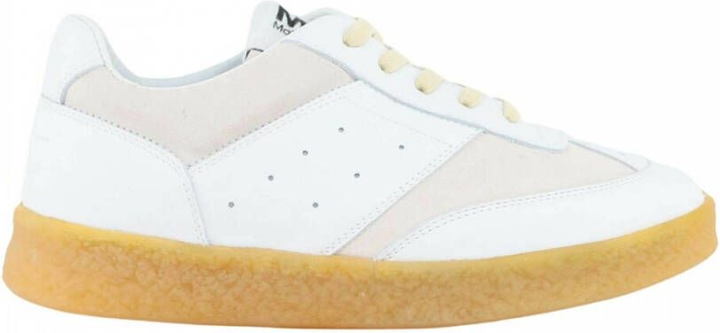 MM6 Maison Margiela Geperforeerde leren sneakers White Dames