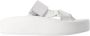 MM6 Maison Margiela Witte leren amandel open-teen sandalen Beige Dames - Thumbnail 1