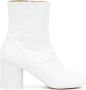 MM6 Maison Margiela Witte Leren Blokhak Laarzen - Thumbnail 1