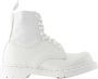 MM6 Maison Margiela Witte Leren Enkellaarzen Ronde Neus - Thumbnail 1