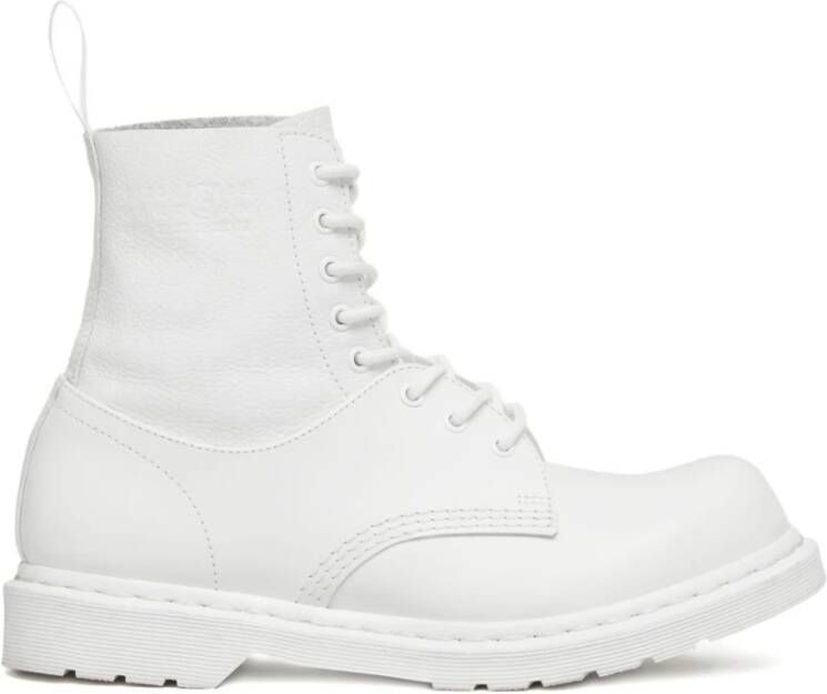 MM6 Maison Margiela Witte Leren Enkellaarzen voor Mannen