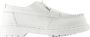 MM6 Maison Margiela Witte Leren Loafers met Bovenste Veters - Thumbnail 1
