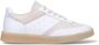 MM6 Maison Margiela Witte Leren Sneakers met Beige Patches Wit Heren - Thumbnail 1