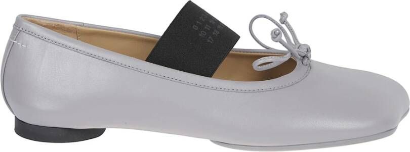 MM6 Maison Margiela Zilveren Anatomische Ballerina Platte Schoenen