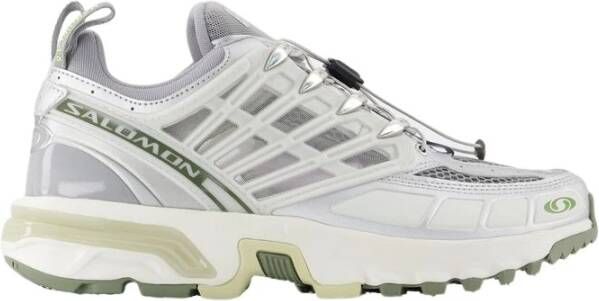 MM6 Maison Margiela Zilveren Synthetische Sneakers Ronde Teen Gray Heren