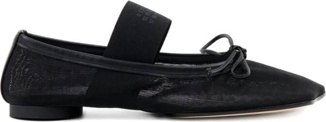 MM6 Maison Margiela Zwarte Elastische Platte Zoolschoenen