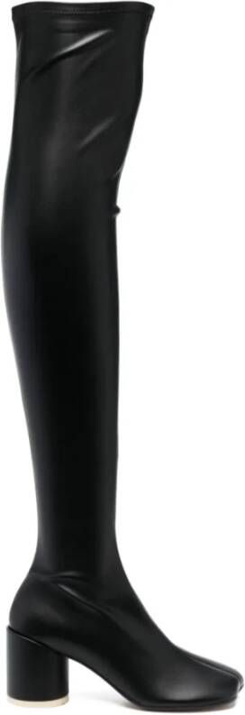MM6 Maison Margiela Zwarte hoge knie laarzen Black Dames