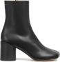 MM6 Maison Margiela Zwarte Leren Anatomische Laarzen met Hak Black Dames - Thumbnail 4