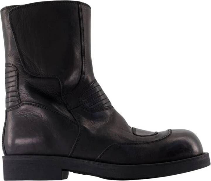 MM6 Maison Margiela Zwarte leren enkellaarzen