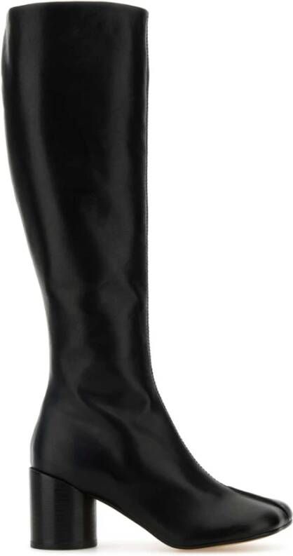 MM6 Maison Margiela Zwarte leren hoge laarzen