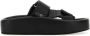 MM6 Maison Margiela Zwarte leren platform slippers - Thumbnail 1