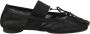 MM6 Maison Margiela Zwarte Mesh Ballerina's met Elastische Band - Thumbnail 1