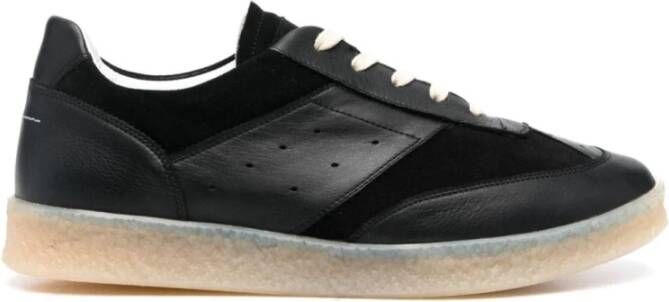 MM6 Maison Margiela Zwarte Sneakers met Paneeldesign Zwart Heren