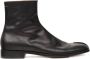 MM6 Maison Margiela Zwarte ritslaarzen gladde lage hak - Thumbnail 1