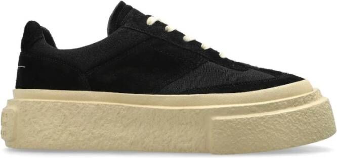 MM6 Maison Margiela Zwarte Sneakers Ss25 Black Heren