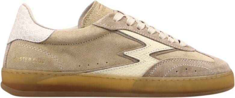 MOA Master OF Arts Beige Krokodillenprint Sneakers