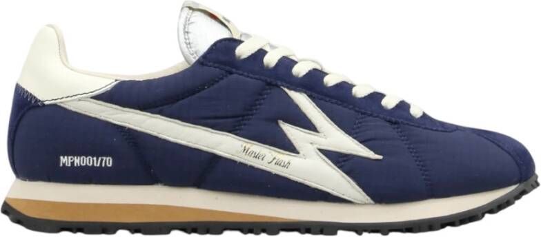 MOA Master OF Arts Blauwe Sneakers met Witte Details