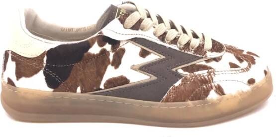 MOA Master OF Arts Bruin en wit koeienprint sneakers - Foto 2