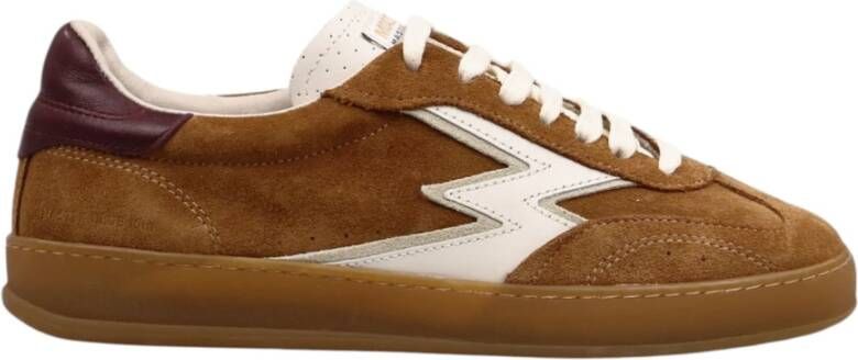 MOA Master OF Arts Bruine Club Sneakers met Cognac Accenten