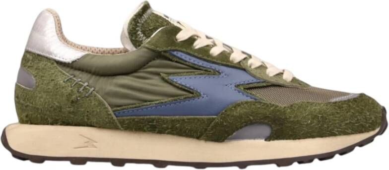 MOA Master OF Arts Groene Sneakers met Mat Zilver Detail