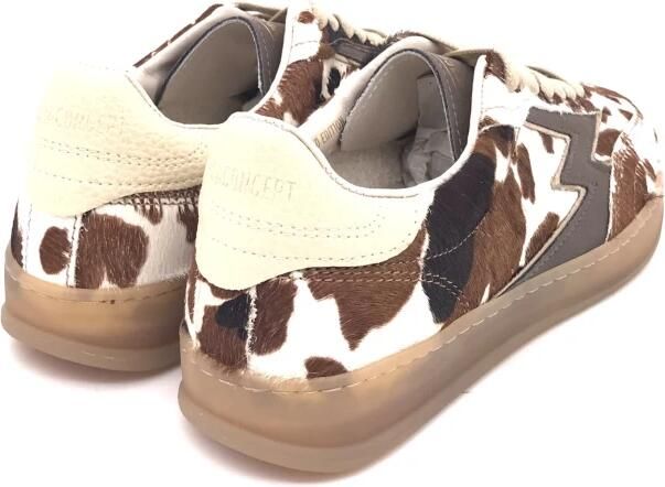 MOA Master OF Arts Bruin en wit koeienprint sneakers