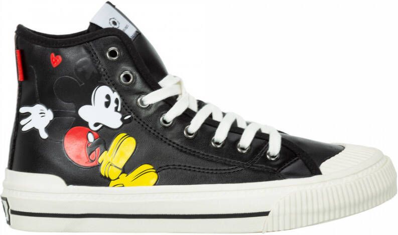MOA Master OF Arts women's shoes high top trainers sneakers Disney Mickey Mouse Zwart Dames