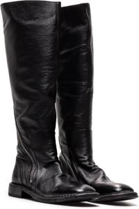 Moma Dames schoenen laarzen 1Dw010 vitello nero black Zwart Dames