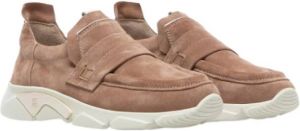 Moma Damesschoenen Loafers glijden op 3fs102 Tony Phard Suede Beige Dames