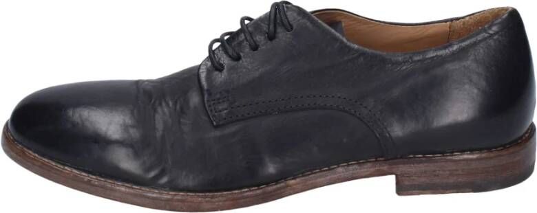 Moma Elegante lederen schoenen Black Dames