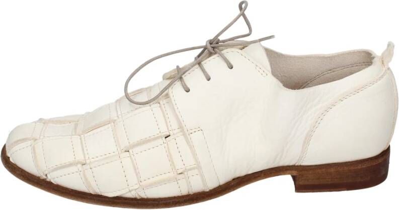 Moma Elegante Vintage Leren Schoenen voor Vrouwen White Dames