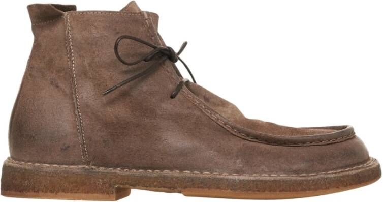 Moma Grijze Suède Veterschoenen