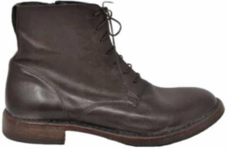 Moma Heren Donkerbruine Veterschoenen
