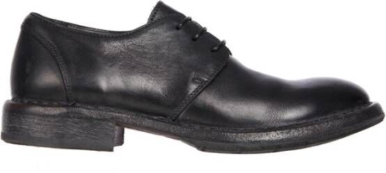 Moma Leren Derby Schoenen voor Heren Black Heren