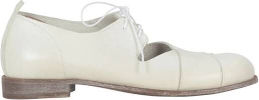 Moma Leren lage hak kruispatroon schoenen White Dames
