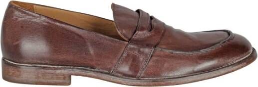 Moma Leren Mocassin met Ronde Neus