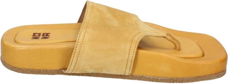 Moma Leren slippers Yellow Dames