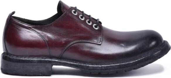 Moma Leren Veterschoenen met Rubberen Zool