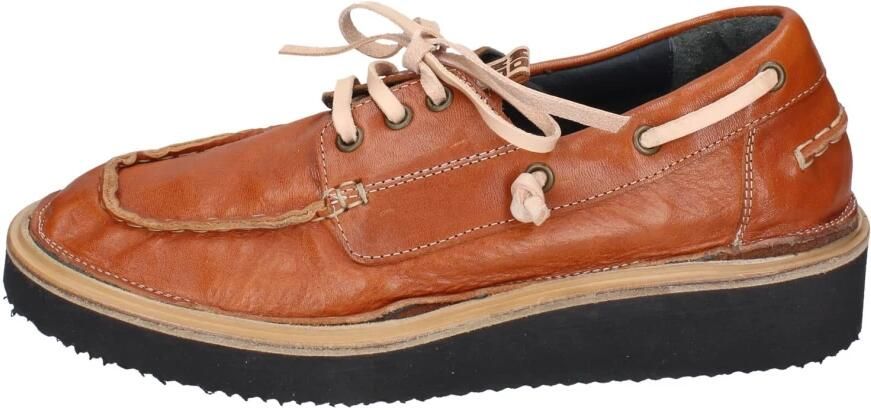 Moma Leren Loafers voor Vrouwen Brown Dames