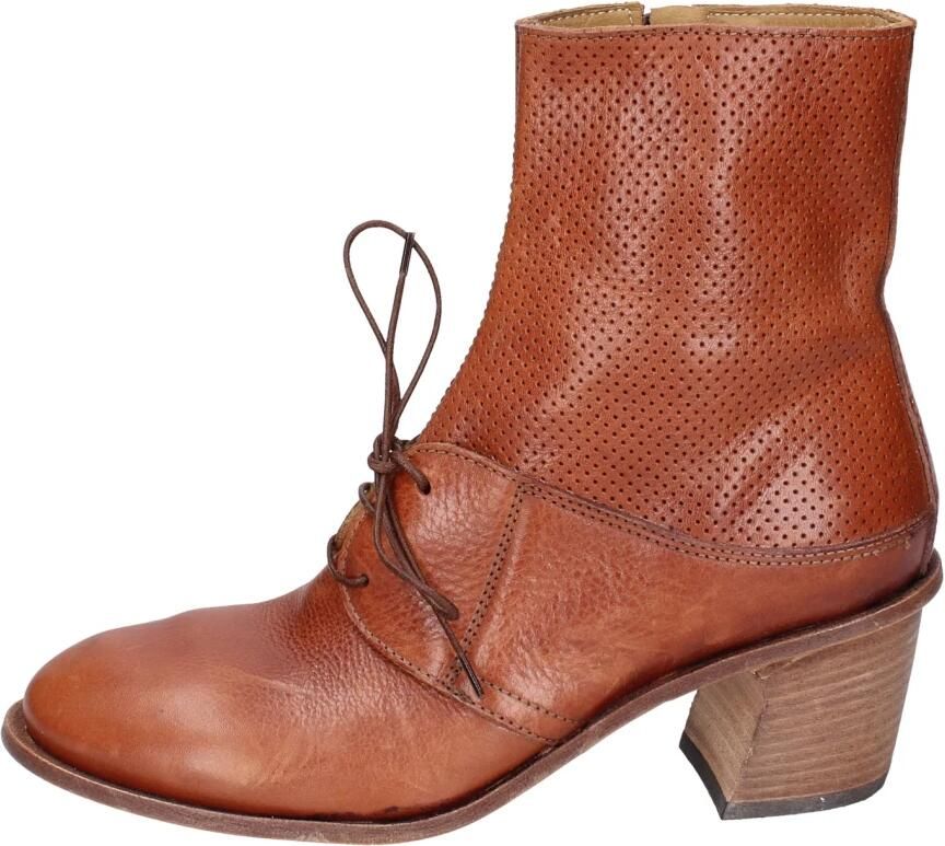 Moma Vintage Leren Enkellaarsjes