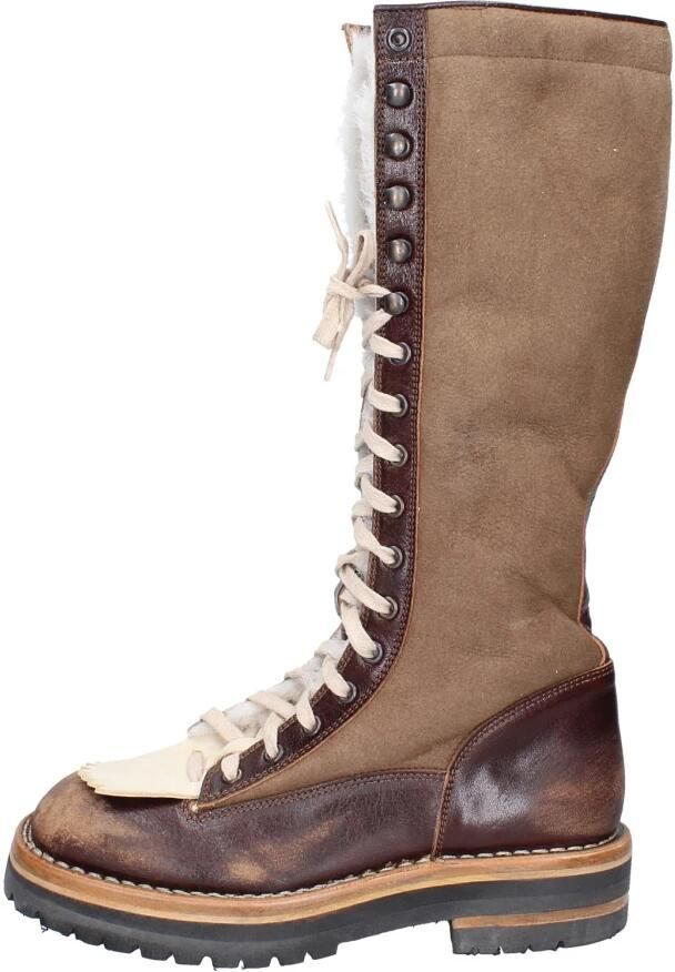 Moma Vintage Leren Veterlaarzen