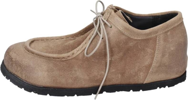Moma Suède enkellaarsjes Beige Dames
