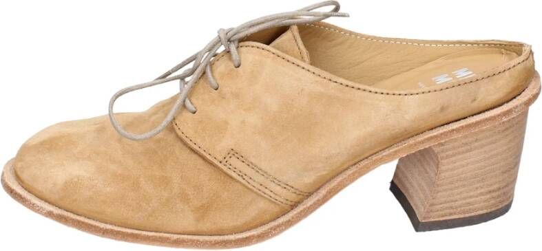 Moma Vintage Elegant Suède Schoenen voor Vrouwen Brown Dames