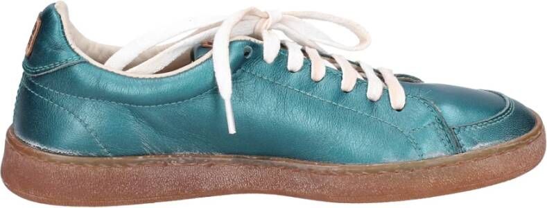 Moma Vintage Leder Sneakers Green Dames