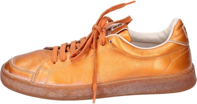 Moma Vintage Leren Dames Sneakers Orange Dames