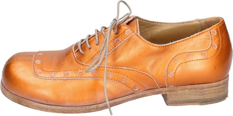 Moma Vintage Leren Elegante Damesschoenen Orange Dames