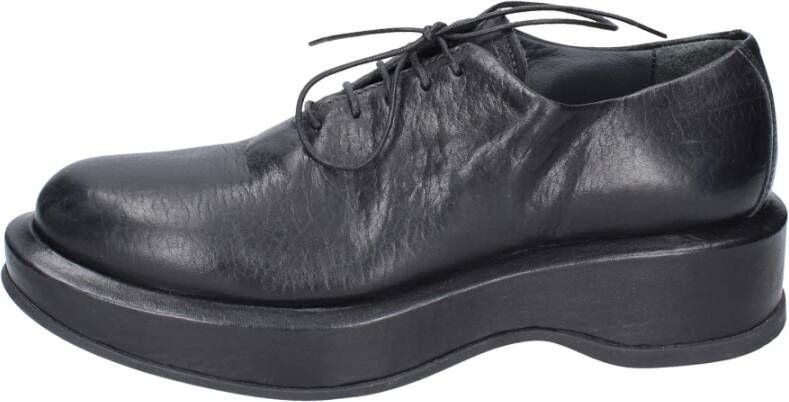 Moma Vintage Leren Elegante Schoenen voor Vrouwen Black Dames
