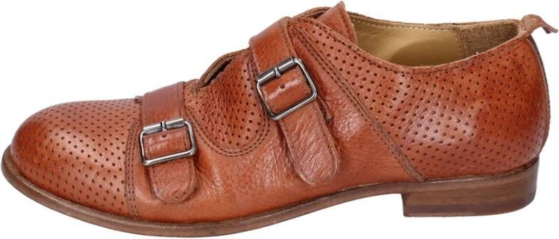 Moma Vintage Leren Elegante Schoenen voor Vrouwen Brown Dames