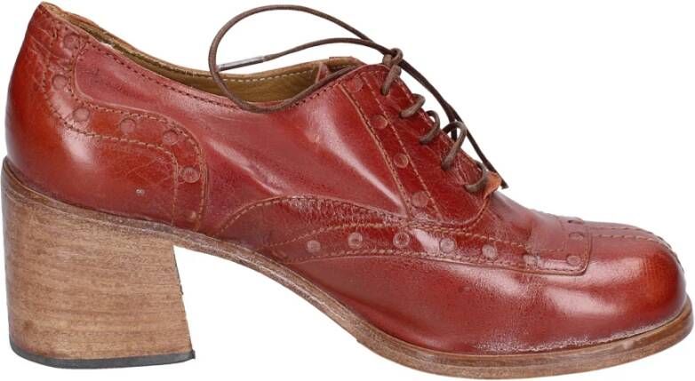 Moma Vintage Leren Elegante Schoenen voor Vrouwen Brown Dames